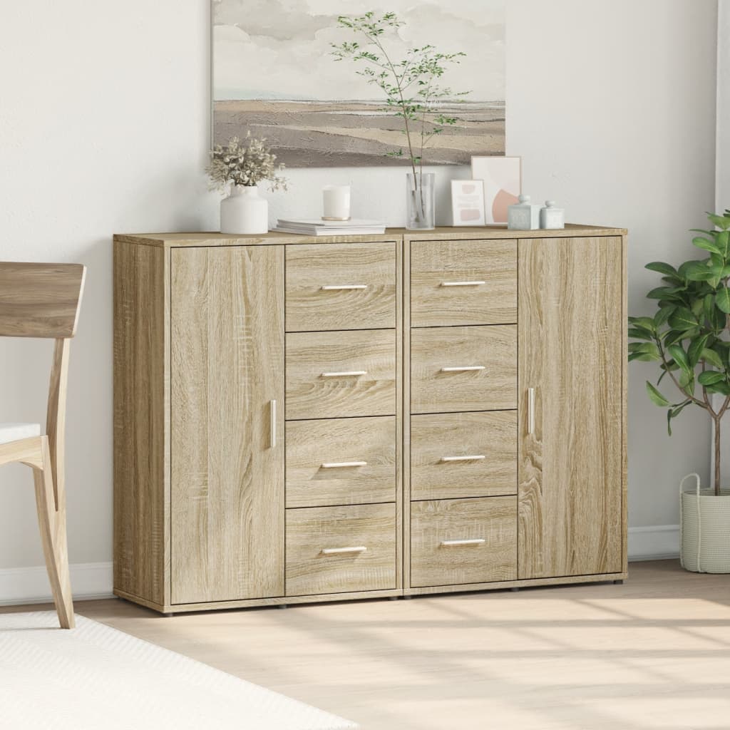 Sideboards 2 pcs Sonoma Oak 60x31x84 cm Engineered Wood
